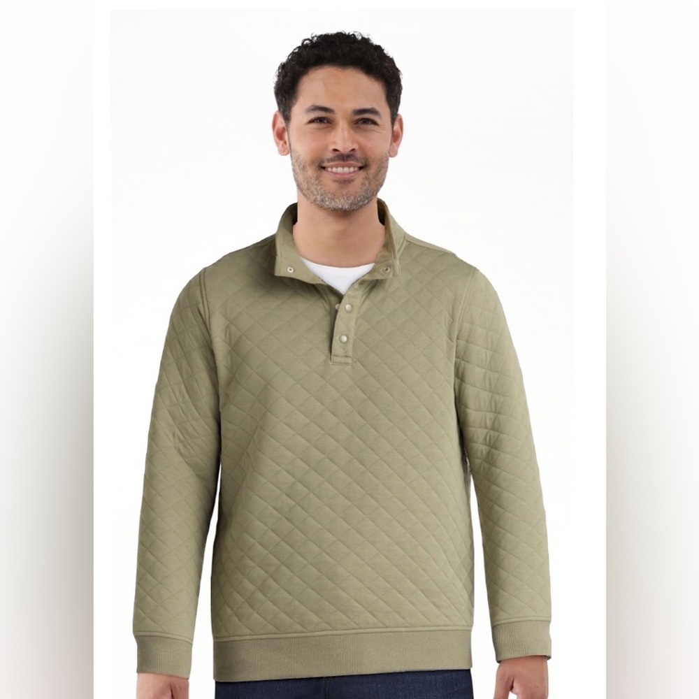 NWT George Men's Quilted Snap Pullover Jacket - Size Large